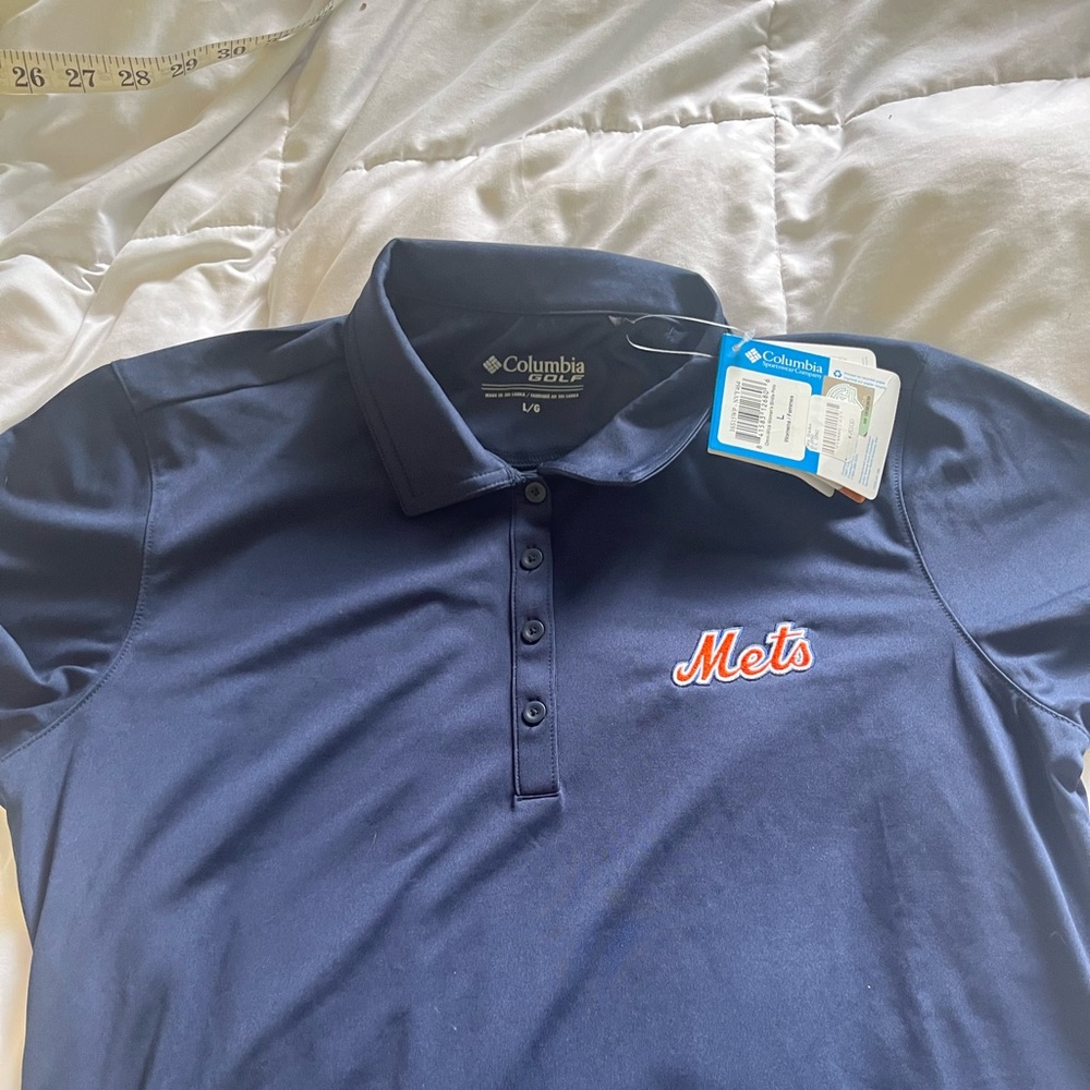 New York Mets Columbia Golf Polo Women’s Large NWT